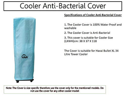 HAVAI Anti Bacterial Cover for Havai Bullet XL 34 Litre Tower Cooler Water Resistant. Cover Size(LXBXH) cm: 38 X 37 X 118