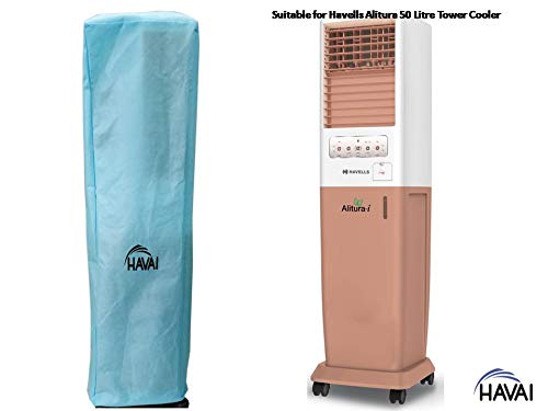 HAVAI Anti Bacterial Cover for Havells Alitura 50 Litre Tower Cooler Water Resistant. Cover Size(LXBXH) cm: 36.6 X 37.2 X 134.8