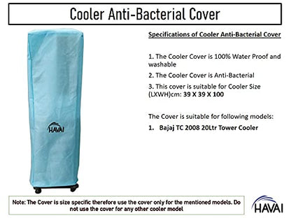 HAVAI Anti Bacterial Cover for Bajaj TC 2008 Litre Tower Cooler Water Resistant.Cover Size(LXBXH) cm: 39 X 39 X 100