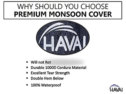 HAVAI Premium Cover for Crompton Neo 52 Litre Tower Cooler 100% Waterproof Cover Size(LXBXH) cm:38 X 42.5 X 132.5