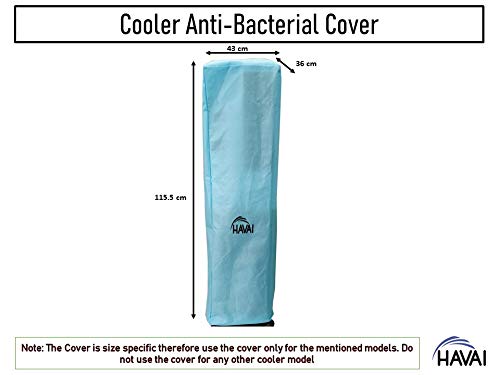 HAVAI Anti Bacterial Cover for Symphony Diet 35i Tower Cooler Water Resistant.Cover Size(LXBXH) cm:43 X 36 X 115.5