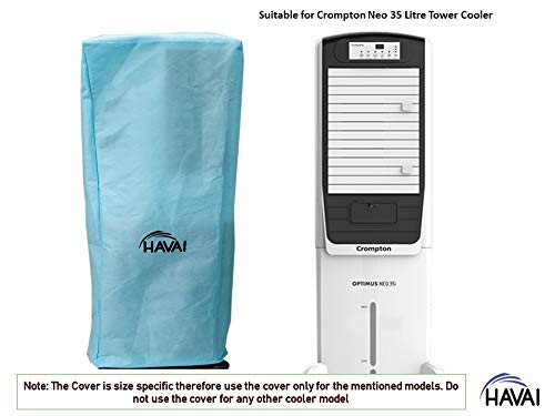 HAVAI Anti Bacterial Cover for Crompton Neo 35 Litre Tower Cooler Water Resistant.Cover Size(LXBXH) cm: 38 X 42.5 X 108.5