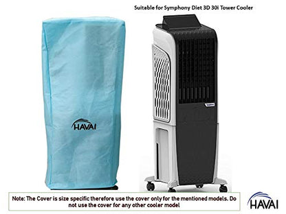 HAVAI Anti Bacterial Cover for Symphony Diet 3D 30i Black Tower Cooler Water Resistant.Cover Size(LXBXH) cm:38 X 35 X 95,1 Piece