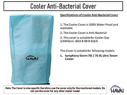 HAVAI Anti Bacterial Cover for Symphony Storm 70i/70 XL Diet Tower Cooler Water Resistant.Cover Size(LXBXH) cm:64.5 X 51 X 112.5