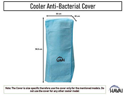 HAVAI Anti Bacterial Cover for Symphony 22i Sense Black Diet Tower Cooler Water Resistant.Cover Size(LXBXH) cm:30 X 33 X 94.3