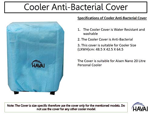 HAVAI Anti Bacterial Cover for Aisen Nano 20 Litre Personal Cooler Water Resistant Cover Size(LXBXH) cm: 48.5 X 42.5 X 64.5