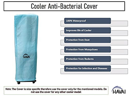 HAVAI Anti Bacterial Cover for Hindware Eiffel 22 Litre Tower Cooler Water Resistant.Cover Size(LXBXH) cm: 43.8 X 42 X 98.7