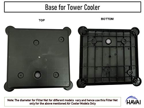 HAVAI Cooler Base/Stand/Trolley ABS Dark Grey Suitable for Usha Tornado/Tornado ZX, Crompton Mystique/Mystique DLX and Singer Liberty Mini/Senior Tower Cooler