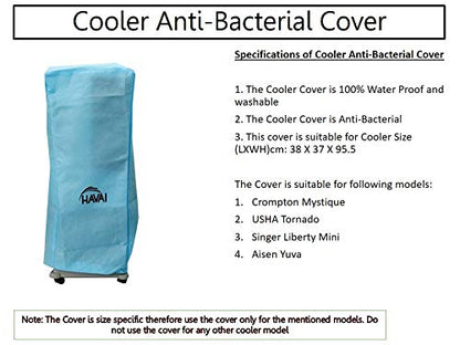 HAVAI Anti Bacterial Cover for Aisen Yuva 20 Litre Tower Cooler Water Resistant.Cover Size(LXBXH) cm: 38 X 37 X 95.5