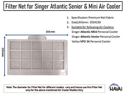 HAVAI Filter Net for Singer Atlantic Mini/Senior and Voltas VPD 34 Personal Cooler