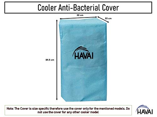 HAVAI Anti Bacterial Cover for Symphony Diet 12T Tower Cooler Water Resistant.Cover Size(LXBXH) cm:30 X 33 X 84.5