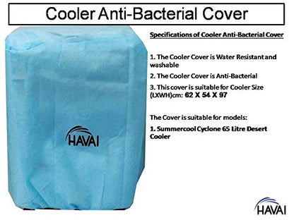 HAVAI Anti Bacterial Cover for Summercool Cyclone 65 Litre Desert Cooler Water Resistant.Cover Size(LXBXH) cm: 62 X 54 X 97