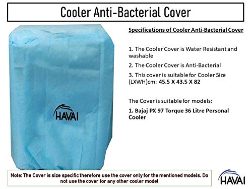 HAVAI Anti Bacterial Cover for Bajaj PX 97 Torque 36 Litre Personal Cooler Water Resistant.Cover Size(LXBXH) cm:45.5 X 43.5 X 82