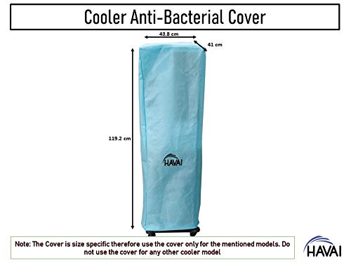 HAVAI Anti Bacterial Cover for USHA Frost VX 35 Litre Tower Cooler Water Resistant.Cover Size(LXBXH) cm:43.8 X 41 X 119.2