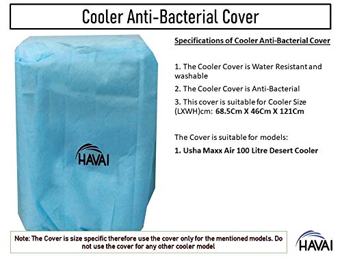 HAVAI Anti Bacterial Cover for USHA Maxx Air 100 Litre Desert Cooler Water Resistant.Cover Size(LXBXH) cm:68.5 X 46 X 121