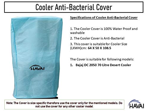HAVAI Anti Bacterial Cover for Bajaj DC 2050 70 Litre Desert Cooler Water Resistant.Cover Size(LXBXH) cm:64 X 50 X 108.5