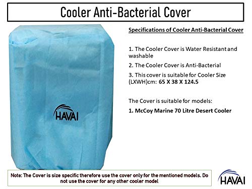 HAVAI Anti Bacterial Cover for McCoy Marine 70 Litre Desert Cooler Water Resistant.Cover Size(LXBXH) cm: 65 X 38 X 124.5