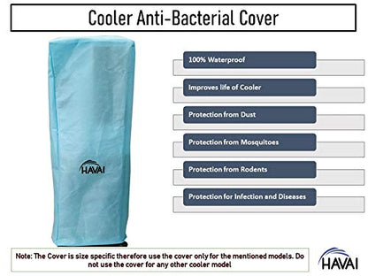 HAVAI Anti Bacterial Cover for Havells Alitura 30 Litre Tower Cooler Water Resistant.Cover Size(LXBXH) cm: 36.6 X 37.2 X 108