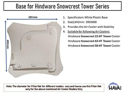 HAVAI Base/Cooler Stand White for Hindware Snowcrest 22-HT/42-HT/58-HT Tower Cooler