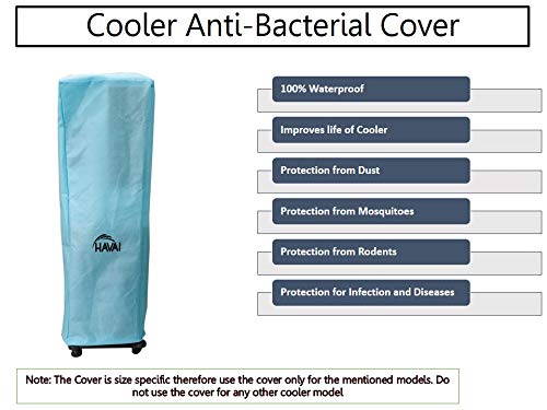 HAVAI Anti Bacterial Cover for Aisen Yuva+ 34 Litre Tower Cooler Water Resistant. Cover Size(LXBXH) cm: 38 X 37 X 118