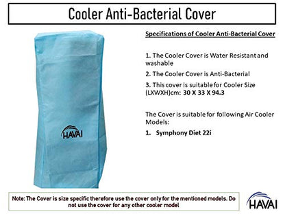 HAVAI Anti Bacterial Cover for Symphony Diet 22i Tower Cooler Water Resistant.Cover Size(LXBXH) cm:30 X 33 X 94.3