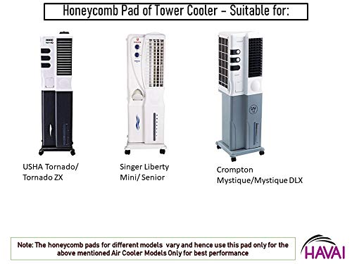 HAVAI Honeycomb Pad Set for Crompton Mystique/Mystique DLX Tower Cooler