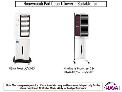 HAVAI Honeycomb Pad Set for Usha Frost LX/VX/ZX and Hindware Snowcrest 22-HT/42-HT/58-HT Tower Cooler