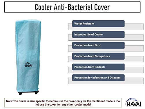 HAVAI Anti Bacterial Cover for Usha Tornado ZX 34 Litre Tower Cooler Water Resistant. Cover Size(LXBXH) cm: 38 X 37 X 118