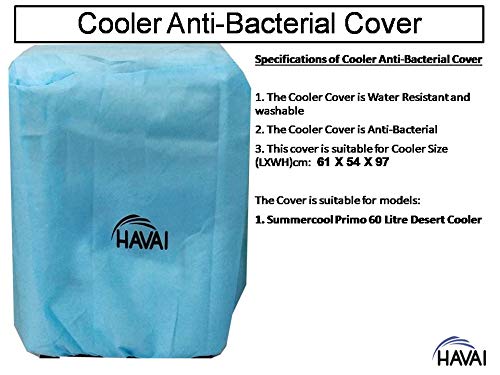 HAVAI Anti Bacterial Cover for Summercool Primo 60 Litre Desert Cooler Water Resistant.Cover Size(LXBXH) cm: 61 X 54 X 97