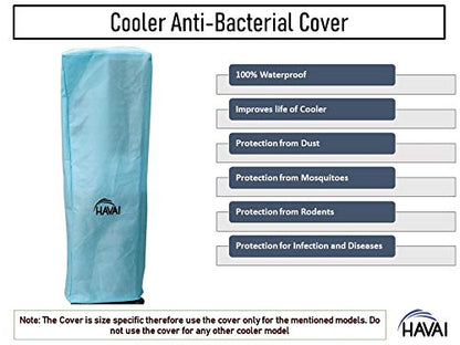 HAVAI Anti Bacterial Cover for SmartBuy 30 Litre Tower Cooler Water Resistant.Cover Size(LXBXH) cm:34 X 36 X 113