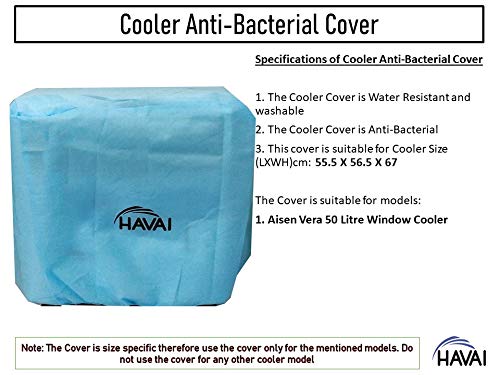 HAVAI Anti Bacterial Cover for Aisen Vera 50 Litre Window Cooler Water Resistant.Cover Size(LXBXH) cm: 55.5 X 56.5 X 67