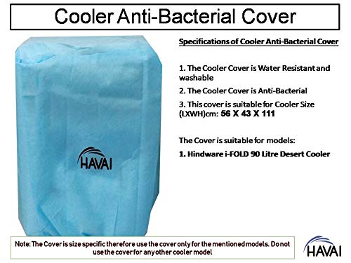 HAVAI Anti Bacterial Cover for Hindware i-FOLD 90 Litre Desert Cooler Water Resistant.Cover Size(LXBXH) cm: 56 X 43 X 111