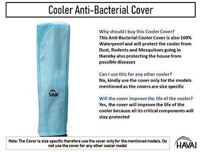 HAVAI Anti Bacterial Cover for Symphony Diet 3D 55+ Black Tower Cooler Water Resistant.Cover Size(LXBXH) cm: 45 X 39 X 134