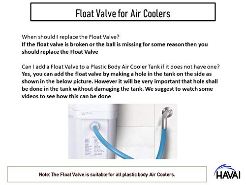HAVAI Direct Float Valve for Water Tank in Plastic Body Air Coolers