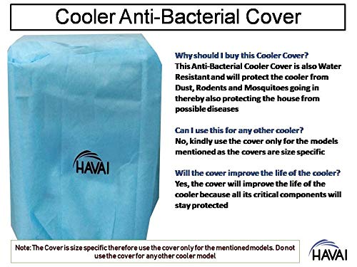 HAVAI Anti Bacterial Cover with Size (LXBXH) cm: 65 X 55 X 115. Water Resistant, Blue Colour