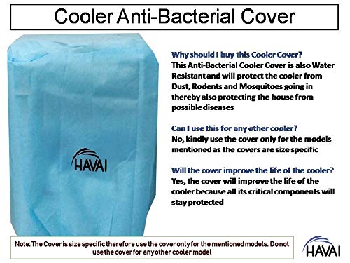 HAVAI Anti Bacterial Cover with Size (LXBXH) cm: 70 X 70 X 100. Water Resistant, Blue Colour