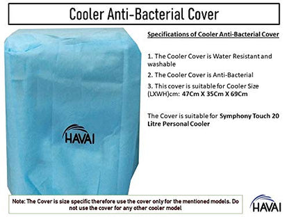 HAVAI Anti Bacterial Cover for Symphony Touch 20 Litre Personal Cooler Water Resistant.Cover Size(LXBXH) cm: 48 X 36 X 69