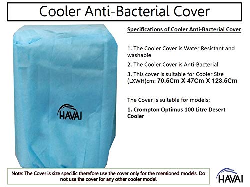 HAVAI Anti Bacterial Cover for Crompton Optimus 100 Litre Desert Cooler Water Resistant.Cover Size(LXBXH) cm: 71.5 X 48 X 123.5