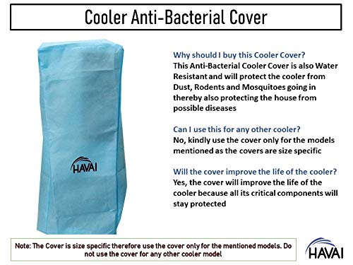 HAVAI Anti Bacterial Cover for Symphony Diet 22i Tower Cooler Water Resistant.Cover Size(LXBXH) cm:30 X 33 X 94.3