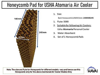 HAVAI Honeycomb Pad for Usha Atomaria 9 Litre Personal Cooler
