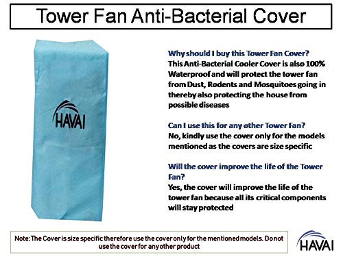 HAVAI Anti Bacterial Cover Suitable for iBELL Tower Fan - Water Resistant. Cover Size(LXBXH) cm:35.5 X 32.5 X 82.5