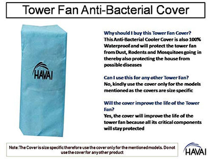 HAVAI Anti Bacterial Cover Suitable for iBELL Tower Fan - Water Resistant. Cover Size(LXBXH) cm:35.5 X 32.5 X 82.5
