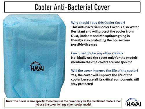 HAVAI Anti Bacterial Cover for Maharaja Whiteline Atlanto Plus 45 Litre Desert Cooler Water Resistant.Cover Size(LXBXH) cm: 63.5 X 51 X 91