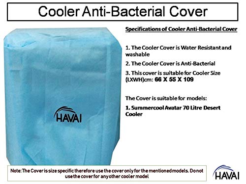 HAVAI Anti Bacterial Cover for Summercool Avatar 70 Litre Desert Cooler Water Resistant.Cover Size(LXBXH) cm: 66 X 55 X 109