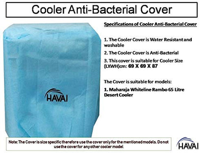 HAVAI Anti Bacterial Cover for Maharaja Whiteline Rambo 65 Litre Desert Cooler Water Resistant.Cover Size(LXBXH) cm: 69 X 69 X 87