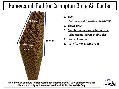 HAVAI Honeycomb Pad for Crompton Ginie 7 Litre Personal Cooler