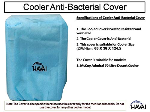 HAVAI Anti Bacterial Cover for McCoy Admiral 70 Litre Desert Cooler Water Resistant.Cover Size(LXBXH) cm: 65 X 38 X 124.5