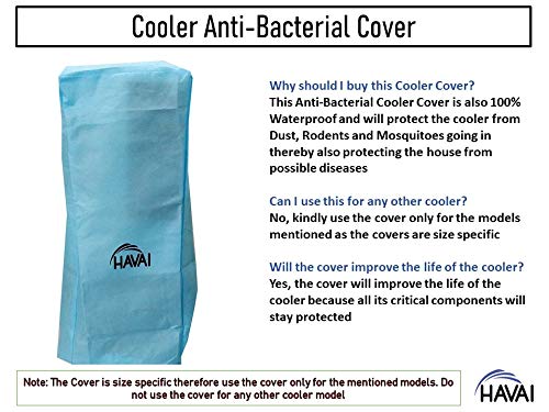 HAVAI Anti Bacterial Cover for Symphony 22i Sense Black Diet Tower Cooler Water Resistant.Cover Size(LXBXH) cm:30 X 33 X 94.3