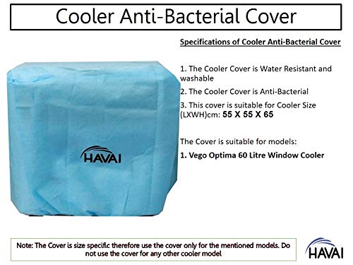 HAVAI Anti Bacterial Cover for Vego Optima 60 Litre Window Cooler Water Resistant.Cover Size(LXBXH) cm:55 X 55 X 65