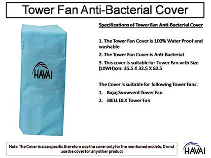 HAVAI Anti Bacterial Cover Suitable for iBELL Tower Fan - Water Resistant. Cover Size(LXBXH) cm:35.5 X 32.5 X 82.5